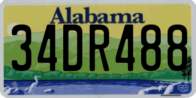 AL license plate 34DR488