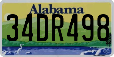 AL license plate 34DR498