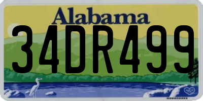 AL license plate 34DR499