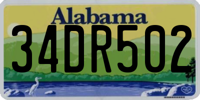AL license plate 34DR502
