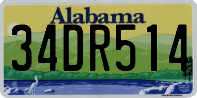 AL license plate 34DR514