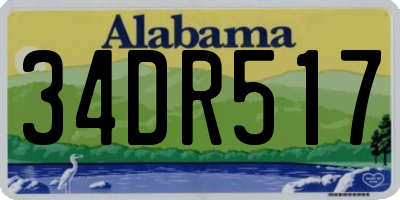 AL license plate 34DR517