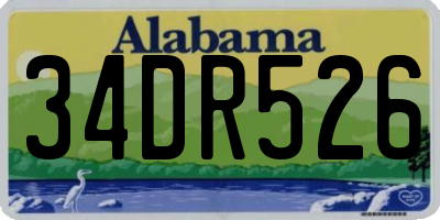 AL license plate 34DR526
