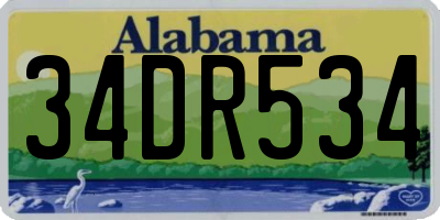 AL license plate 34DR534