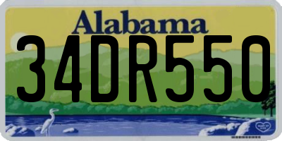AL license plate 34DR550