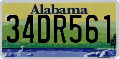 AL license plate 34DR561