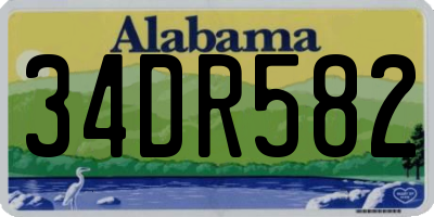 AL license plate 34DR582