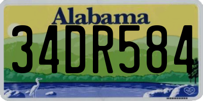AL license plate 34DR584