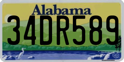 AL license plate 34DR589
