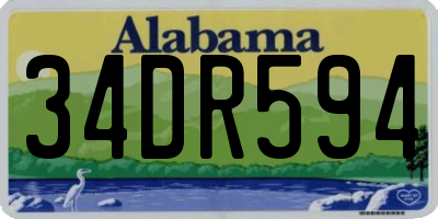 AL license plate 34DR594