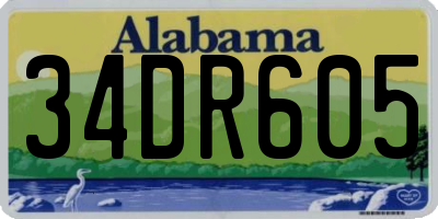 AL license plate 34DR605