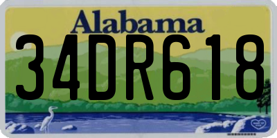 AL license plate 34DR618