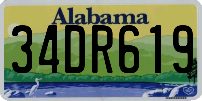 AL license plate 34DR619