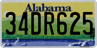 AL license plate 34DR625