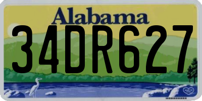 AL license plate 34DR627