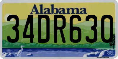 AL license plate 34DR630