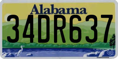 AL license plate 34DR637