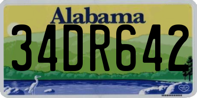 AL license plate 34DR642