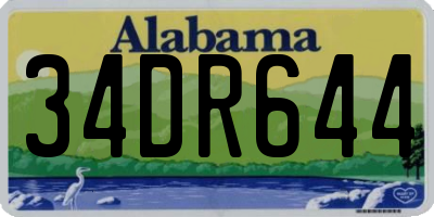 AL license plate 34DR644