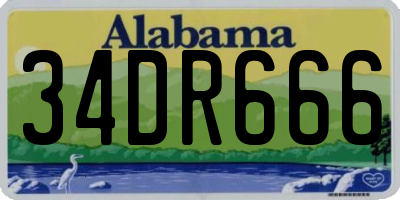 AL license plate 34DR666