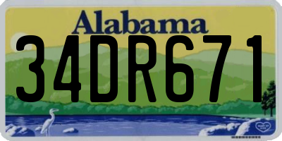 AL license plate 34DR671