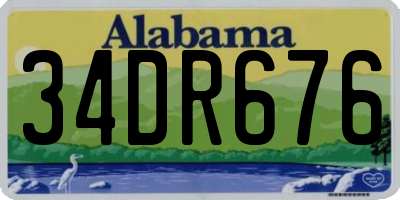 AL license plate 34DR676