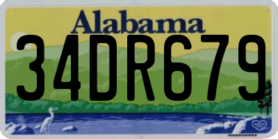 AL license plate 34DR679