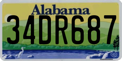 AL license plate 34DR687