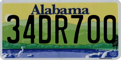 AL license plate 34DR700