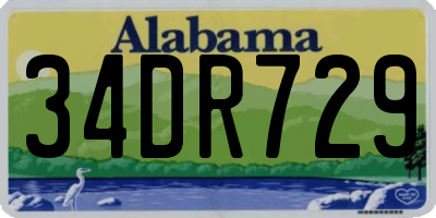 AL license plate 34DR729