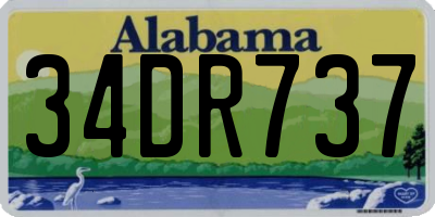 AL license plate 34DR737