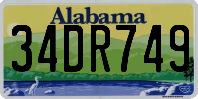 AL license plate 34DR749