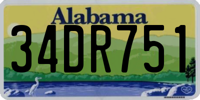 AL license plate 34DR751
