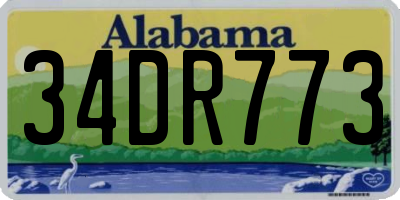 AL license plate 34DR773