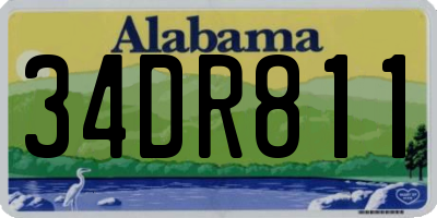 AL license plate 34DR811