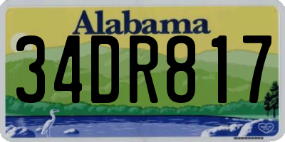 AL license plate 34DR817