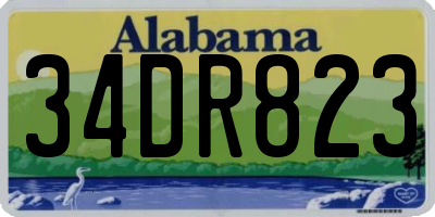 AL license plate 34DR823