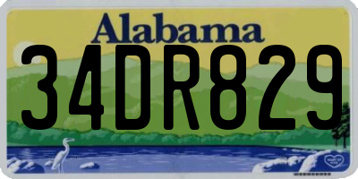 AL license plate 34DR829