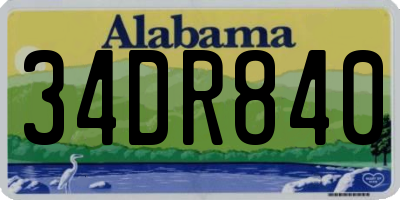AL license plate 34DR840