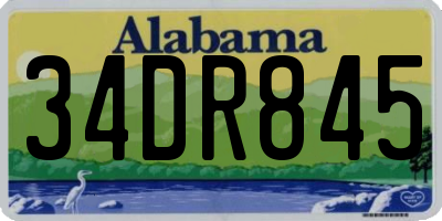 AL license plate 34DR845