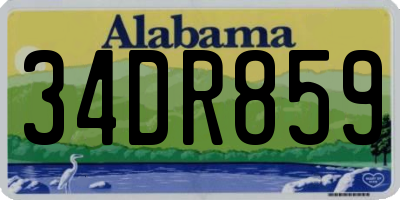 AL license plate 34DR859