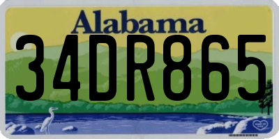 AL license plate 34DR865