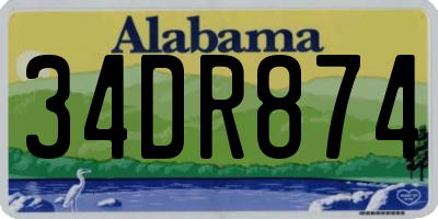 AL license plate 34DR874