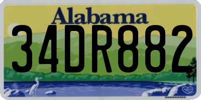 AL license plate 34DR882