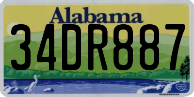 AL license plate 34DR887