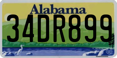 AL license plate 34DR899