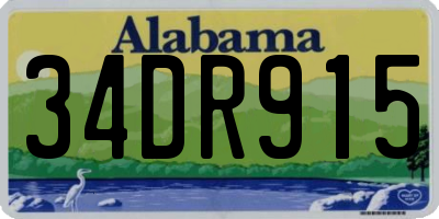 AL license plate 34DR915