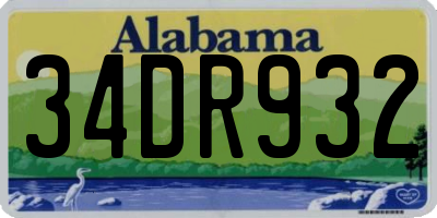 AL license plate 34DR932