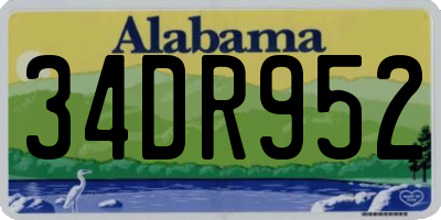 AL license plate 34DR952