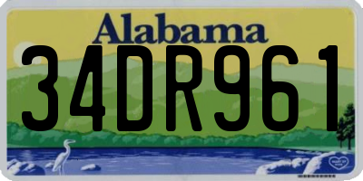 AL license plate 34DR961